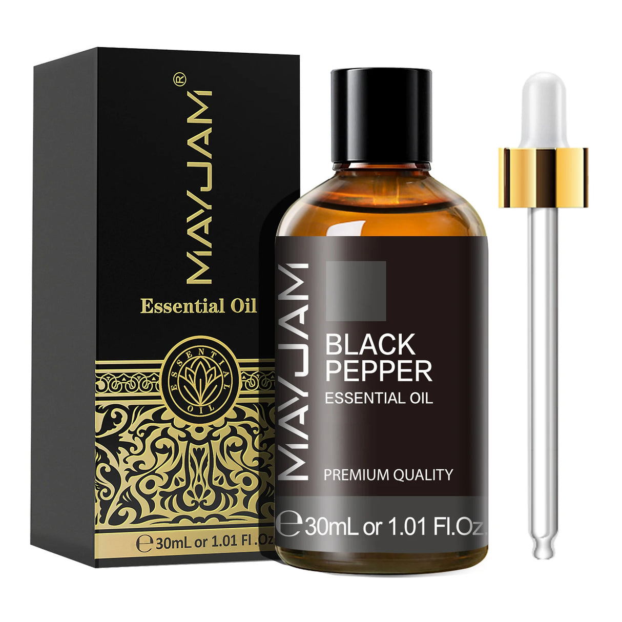MAYJAM 1PCS 30ML Huile Essentielle d'Aromathérapie Lavande Vanille Jasmin Eucalyptus Menthe Poivrée Huile Aromatique pour Diffuseur Bougie Savon