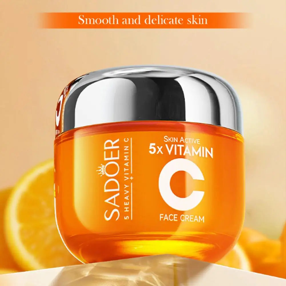 Limpiador facial con vitamina C, crema facial con vitamina C, crema tonificante, hidratante, control de grasa, cuidado de la piel, 50 g/100 g