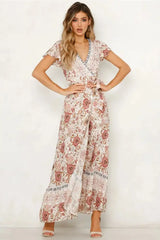 Vestido largo sexy con estampado de vacaciones de verano 2024 para mujer