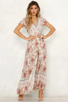 Vestido largo sexy con estampado de vacaciones de verano 2024 para mujer