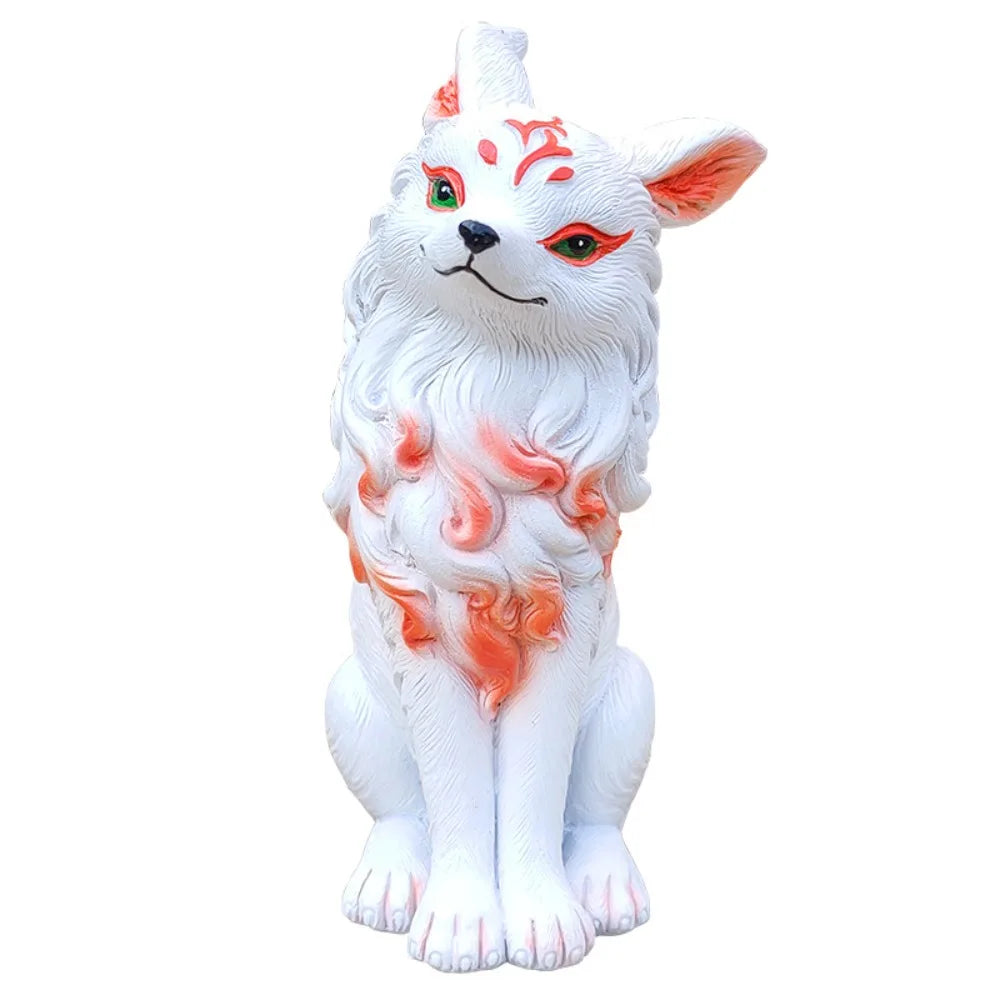 Artesanía de resina, pequeña estatua, exquisita escultura de animal simulado, lindo arte, adorno de escritorio para balcón.