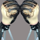 36" Cornrow Braided Wig | Full Lace Frontal | With Baby Hair | For Black Women