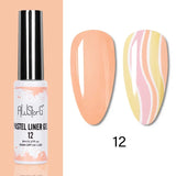 5ML Gold Silver Metallic Liner Paint Gel Polish Chrome Mirror Metal Effect Super Bright French UV LED Semi Permanent Nail Gel