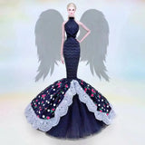 fashion for barbie elegant lady wedding dress for barbie doll clothes princesa for bjd 1/6 dress long dress accessories - Lootquake