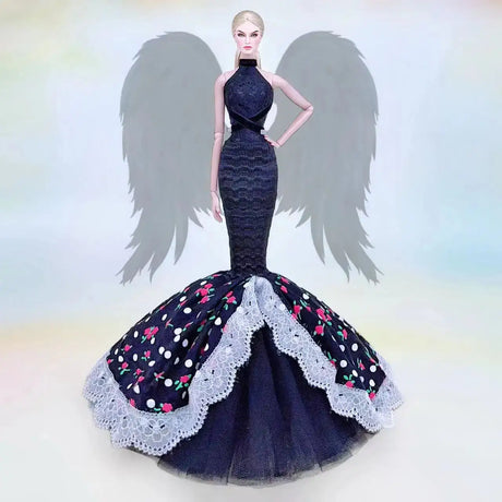 fashion for barbie elegant lady wedding dress for barbie doll clothes princesa for bjd 1/6 dress long dress accessories - Lootquake