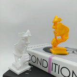 Sixiangjia Statue, Silence Is Golden Abstract Art Statue, 3D Printing Durable Plastic, Modern Plastic Home Sculpture, Simple Design High-Quality Ornaments, Home Office Desktop Decorations, Christmas Easter Halloween Creative