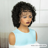 Afro Kinky Curly Cornrow Braids Wig | Full Lace | Baby Hair | Natural Look