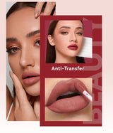 Rouge à lèvres liquide mat 6 couleurs, longue tenue, teinte antiadhésive, brillant à lèvres nude, waterproof, maquillage