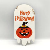 New Halloween Wooden Hanging Sign - Holiday Door Decor, Wooden Plaque Crafts, Festival Wall Hanging for Home Party Decoration