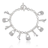 Pulsera de plata de ley 925 con dije de moda para hombre y mujer, cadena de cuerda trenzada, joyería fina, regalo de boda, fiesta y Navidad.