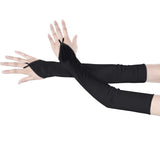 Women Solid Color Satin Gloves Extra Long Dress Satin Wedding Performance Prom Gloves Mittens For Women Cold Weather Gloves - Lootquake