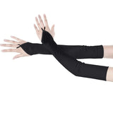 Women Solid Color Satin Gloves Extra Long Dress Satin Wedding Performance Prom Gloves Mittens For Women Cold Weather Gloves - Lootquake