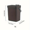 Cubo de basura silencioso y compacto de 3/5 l, ecológico, sellado, para cocina y oficina, no necesita electricidad.