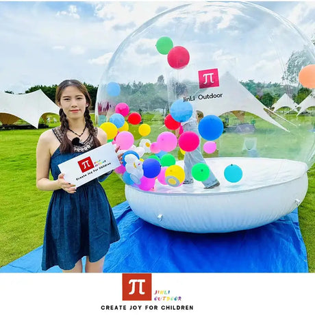 Inflatable bubble house PVC tent includes blower/protective carpet/PVC repair glue/air pump/colorful balloons/free shipping - Lootquake