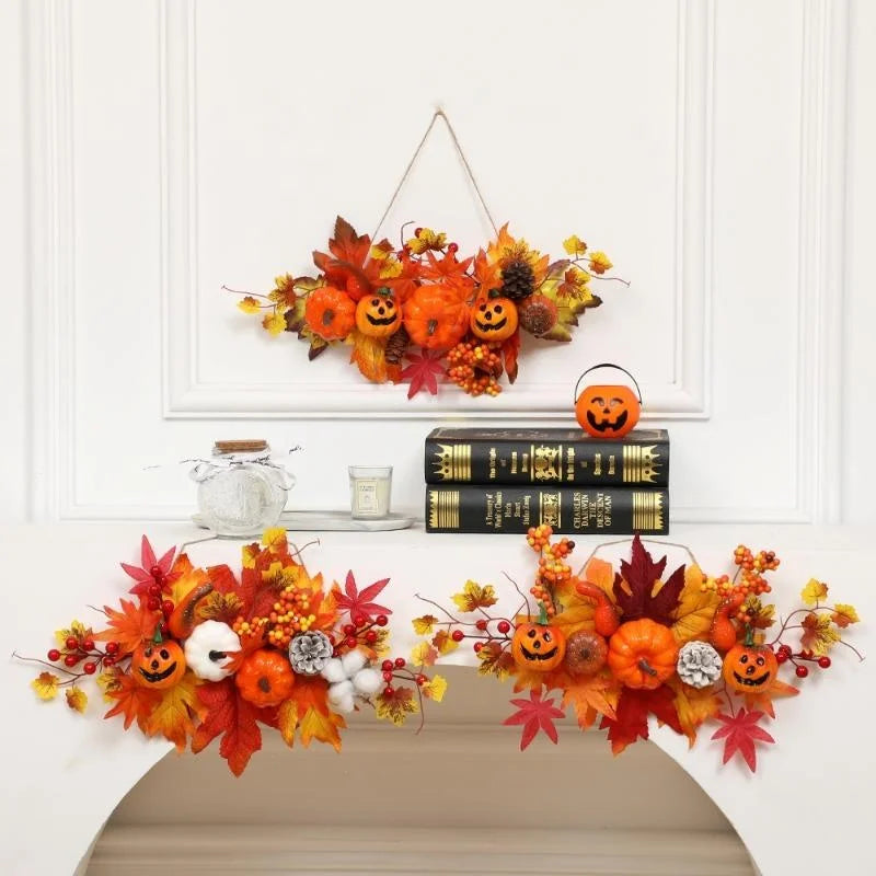 Decoración de Halloween, hoja de arce, calabaza, colgante decorativo, festival de la cosecha, accesorios para colgar en la pared, decoración de otoño