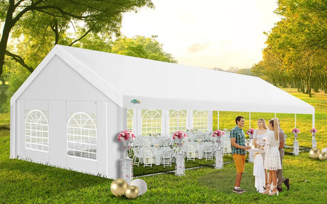 20x40FT Party Tent Heavy Duty, Wedding Tent, Event Tent for Parties, with 8 Removable Sidewalls, 20x40 Tent Carpas para Fiestas - Lootquake