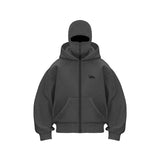 American Fashion Trend Joker Zipper Hoodie Men Street Y2K Hip Hop Fleece Padded Sweatshirt Unisex Casual Loose Punk Rock Hoodie - Lootquake