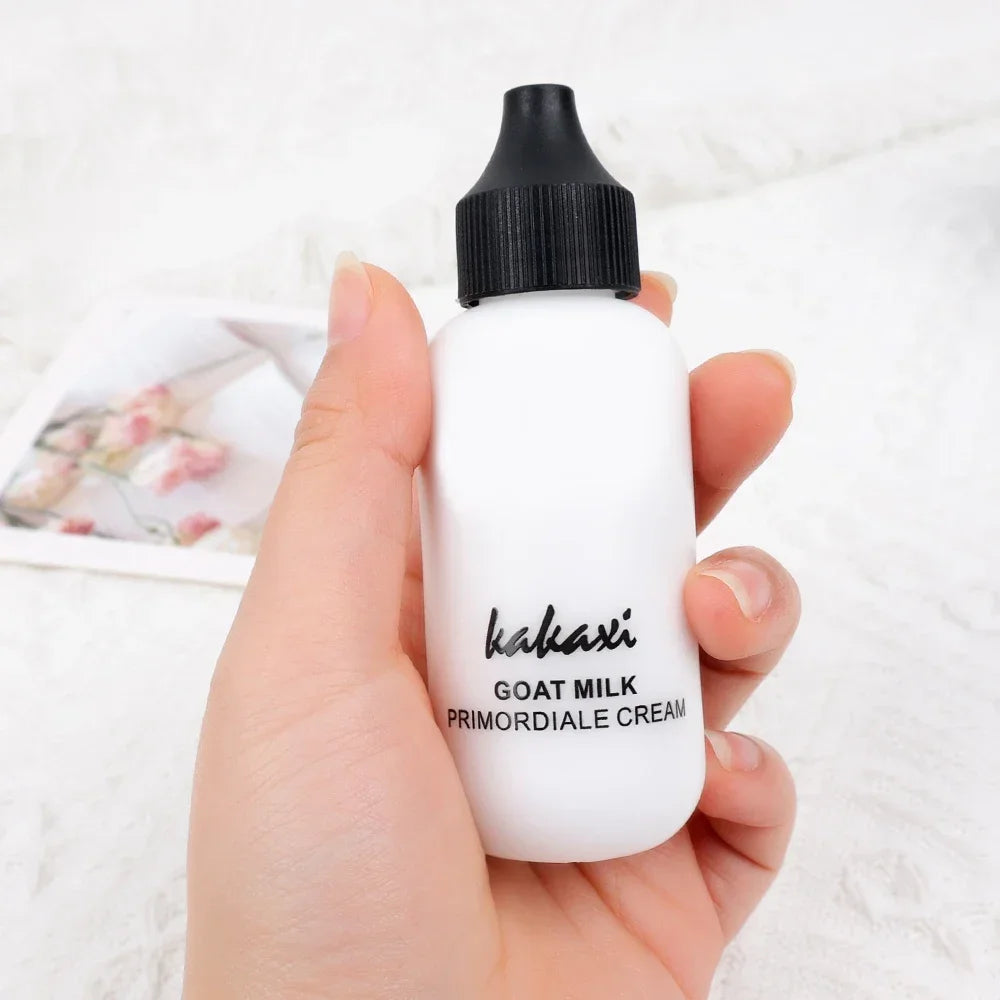 Base de maquillaje líquida de leche de cabra de 50 ml, hidratante, control de grasa, mate, corrector, resistente al agua, para el acné, maquillaje.