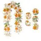 Halloween Thanksgiving Pink Decorations Artificial Fall Maple Leaves Garland Autumn Hanging Pink Pumpkins Flowers Berries Rattan