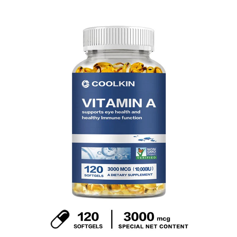 Vitamina A 10.000 UI: promueve la salud ocular, refuerza el sistema inmunitario y no contiene OMG.