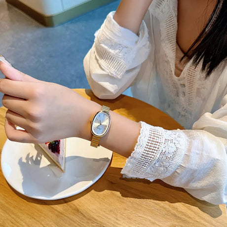 1pc New Fashionable Women's Watch With Gold Bracelet, Vintage & Luxury Ins Style, Elegant & Versatile Quartz Watch ladies watch - Lootquake