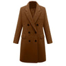 Autumn Winter Women's Woolen Jacket Long Windbreaker Double Breasted Slim Fit Coat - Lootquake