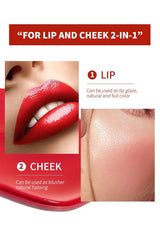 Liquid Lipstick Facial Rouge Big Eye Eyeliner 2-IN-1 Multipurpose Makeup Long-lasting Moisturizing Matte Non-stick Lip Gloss