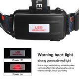 Headlamp Green/Red/UV395nm+White Dual Light Rechargeable Fixed Focus Waterproof 4Modes Headlight Hunting Camping Hiking Working - Lootquake