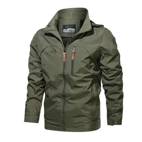 New Functional Waterproof Jacket Men's Autumn Casual Rainproof Detachable Cap Work Coat Hiking Mountain Windproof Windbreaker - Lootquake