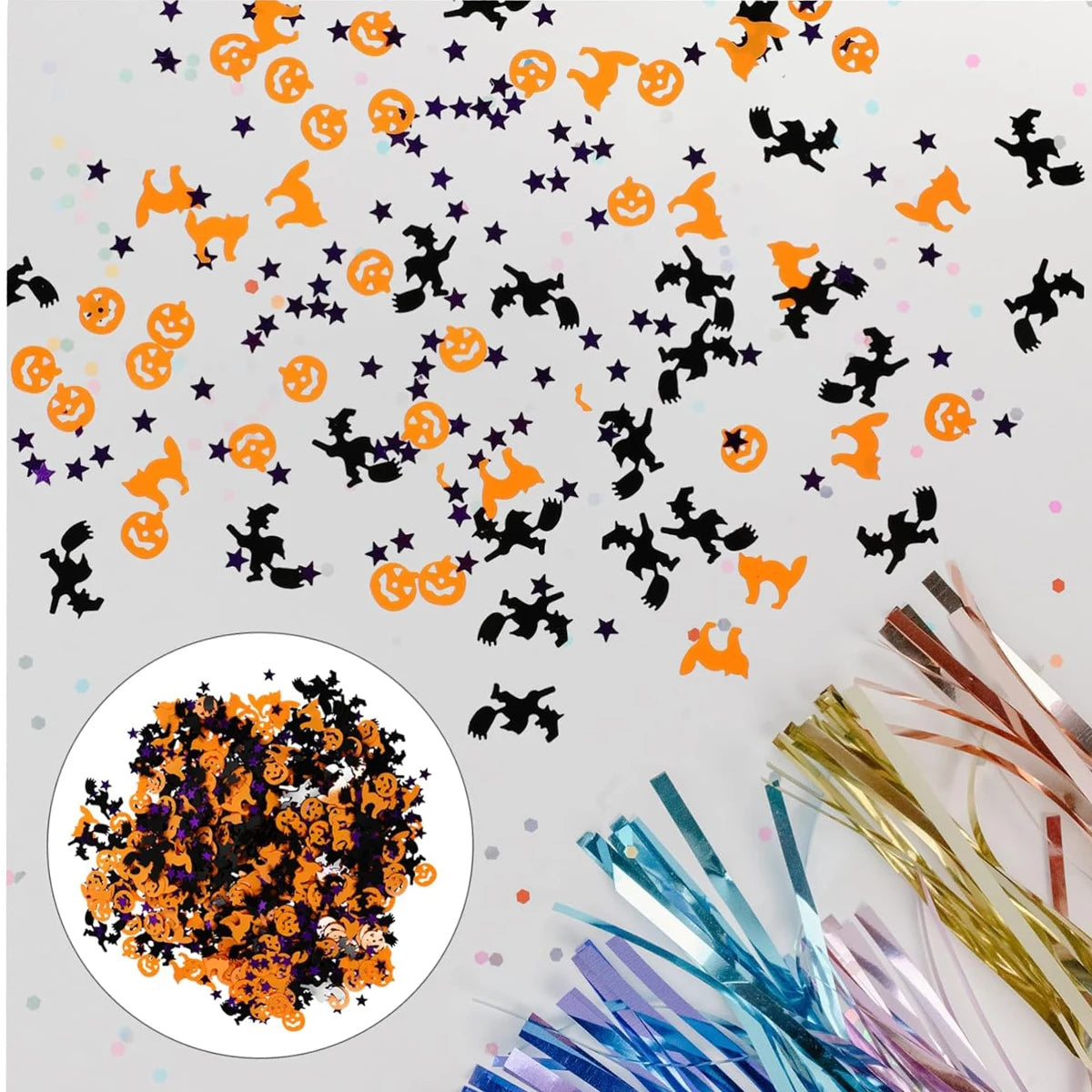 Spooky Day Decorations Table Decorations Paper Confetti Glitter Decorations Decorations Halloween Confetti Ghosts Pumpkin Spider