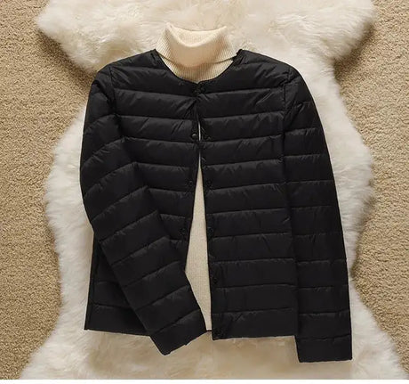 9 Color Women Puffer Jackets 90% Ultra Light Duck Down Women Matt Fabric Lightweight Coat Warm Female Windbreaker Parka - Lootquake