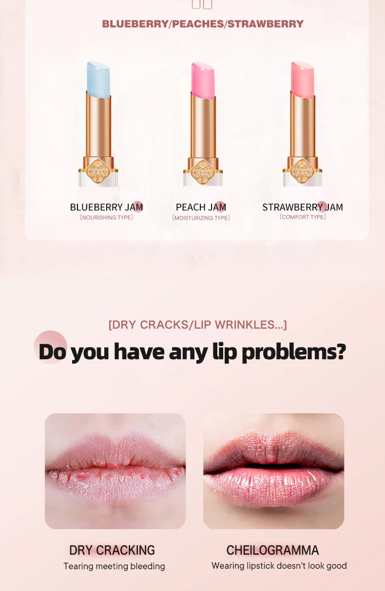 Fruit flavored moisturizing lipstick, neutral and natural, lip care, used to moisturize and prevent dryness, care for lip skin