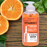 Suero facial con vitamina C y vitamina E de 500 ml, esencia corporal iluminadora, reparadora y antiedad con ácidos frutales VC, esencia de alfahidroxiácidos (AHA)