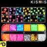 1 Box Fluorescence Butterfly Shape Nail Art Glitter Flakes 3D Colourful Sequins Polish Manicure Nail Decoration