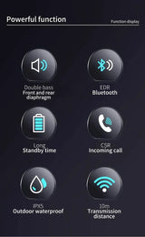 Altavoz Bluetooth TG116c TWS inalámbrico, potente, portátil, para exteriores, subwoofer impermeable, sonido estéreo 3D, llamadas manos libres.