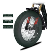 Bicicleta eléctrica retro de 1500 W, 48 V, 36 Ah, 20 x 4 pulgadas, neumáticos anchos, para montaña y nieve, AKEZ, motocicleta para adultos.