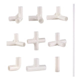 PVC Connector Inne Diameter 12mm Straight Elbow Tee 4-Way Joint 60/90/120/135 Degree Tee Garden Pipe Adapter DIY Tent Fittings - Lootquake
