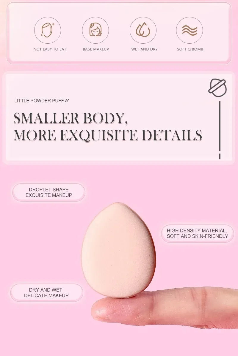 5/10 unidades de mini esponjas para base de maquillaje con cojín de aire, corrector facial, crema BB, aplicador cosmético, herramientas de maquillaje.