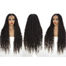 32" 613 Blonde Boho Box Braids Wig | Full Lace Front Knotless Cornrows & Curls | Synthetic Braided Wig for Women