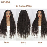 613 Blonde Boho Box Braids Wig | Curly Ends | Full Lace Front | Knotless Goddess Locs | Synthetic Braids
