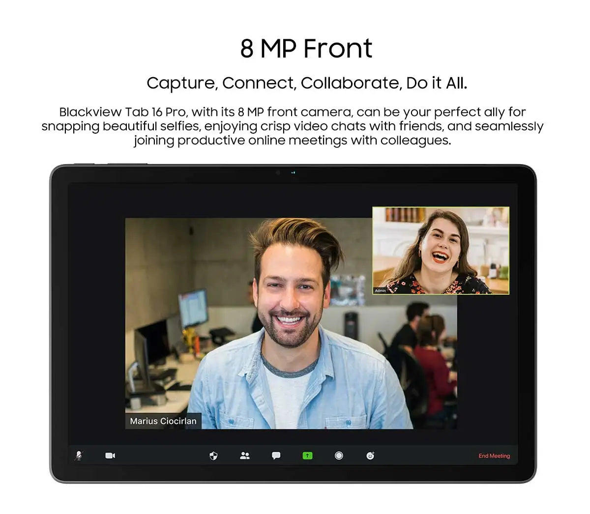 Tablette PC Blackview Tab 16 Pro 11'' FHD+ T616 Octa Core 24 Go (8+16) RAM 256 Go ROM 7700 mAh 4G Tablettes Android 14