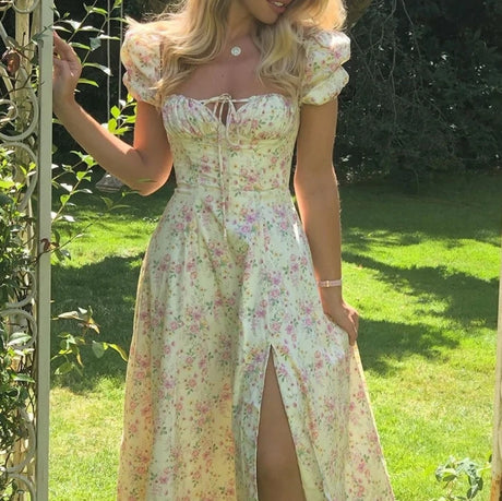 Long Dress for Women 2023 Summer Beach Bohemian Dresses Vestido Casual Robe Female Clothing Y2K Floral Skirt Elegant Maxi Dress - Lootquake