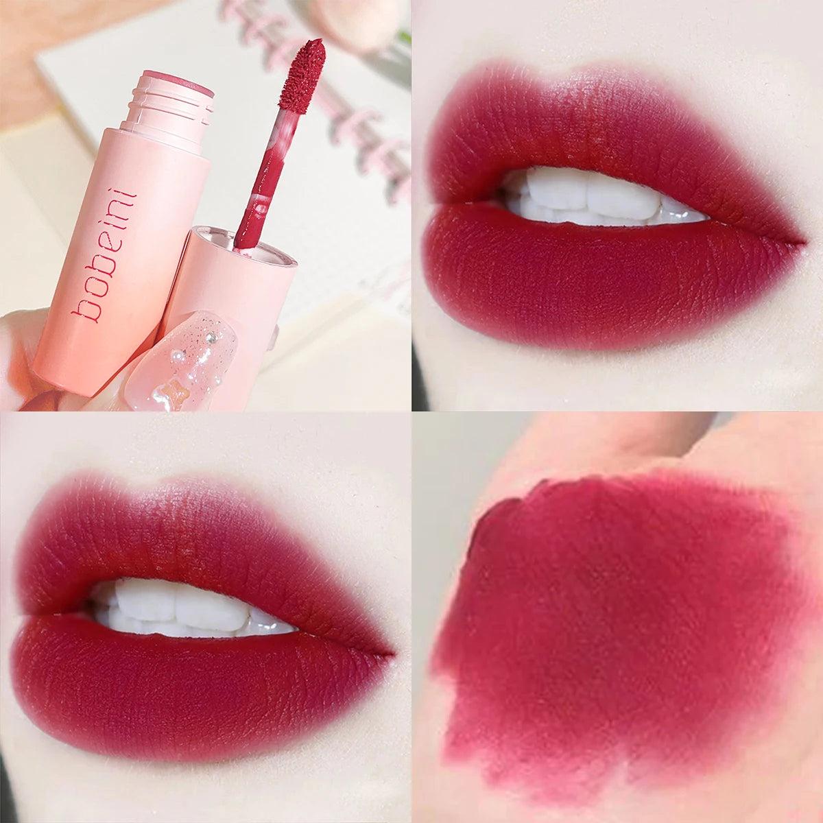 Velvet Matte Liquid Lipstick - long lasting high pigment, non-drying formula, 6 shades - perfect for everyday wear and parties