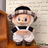 POP Labubu baby clothes 17cm plush vinyl labubu sit-down party first-generation and second-generation suit, clothes only