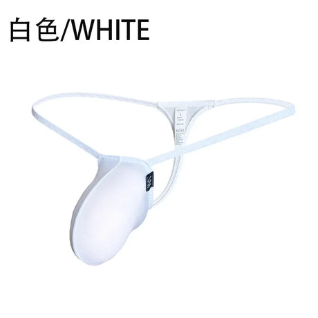 Mini Ice Silk G-string Men Sexy Underwear Low Rise Micro Bikini Trunks Bulge Pouch T-back Thongs Erotic Panties Soft Underpant - Lootquake