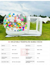 Inflatable bubble house PVC tent includes blower/protective carpet/PVC repair glue/air pump/colorful balloons/free shipping - Lootquake