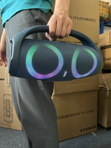 High power bluetooth speaker portable RGB colorful light waterproof wireless subwoofer 360 stereo surround TWS FM boombox