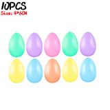 10/50PCS Colorful Easter Eggs Plastic Fillable Bird Pigeon Eggs DIY Craft Easter Party Home Decoration Funny Kids Opening Toys - Lootquake