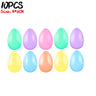 10/50PCS Colorful Easter Eggs Plastic Fillable Bird Pigeon Eggs DIY Craft Easter Party Home Decoration Funny Kids Opening Toys - Lootquake