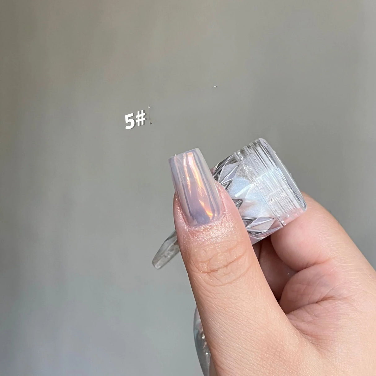 Moonlight Mirror Nails Powder Pearl White Nails Glitter Aurora Shining Pigment Chrome Dust Nail Art Supplies Decoration